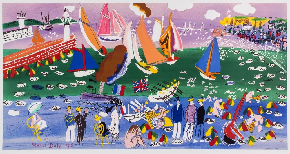 Lithografie Dufy - LA BAIE DE SAINTE-ADRESSE (1935).