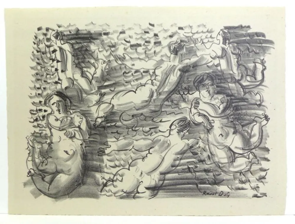 Lithografie Dufy - Les baigneuses