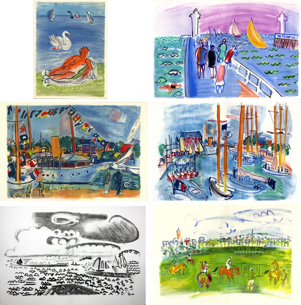 Geïllustreerd Boek Dufy - M. de Saint-Pierre : LES CÔTES NORMANDES. Lithographies de Raoul Dufy (1961)