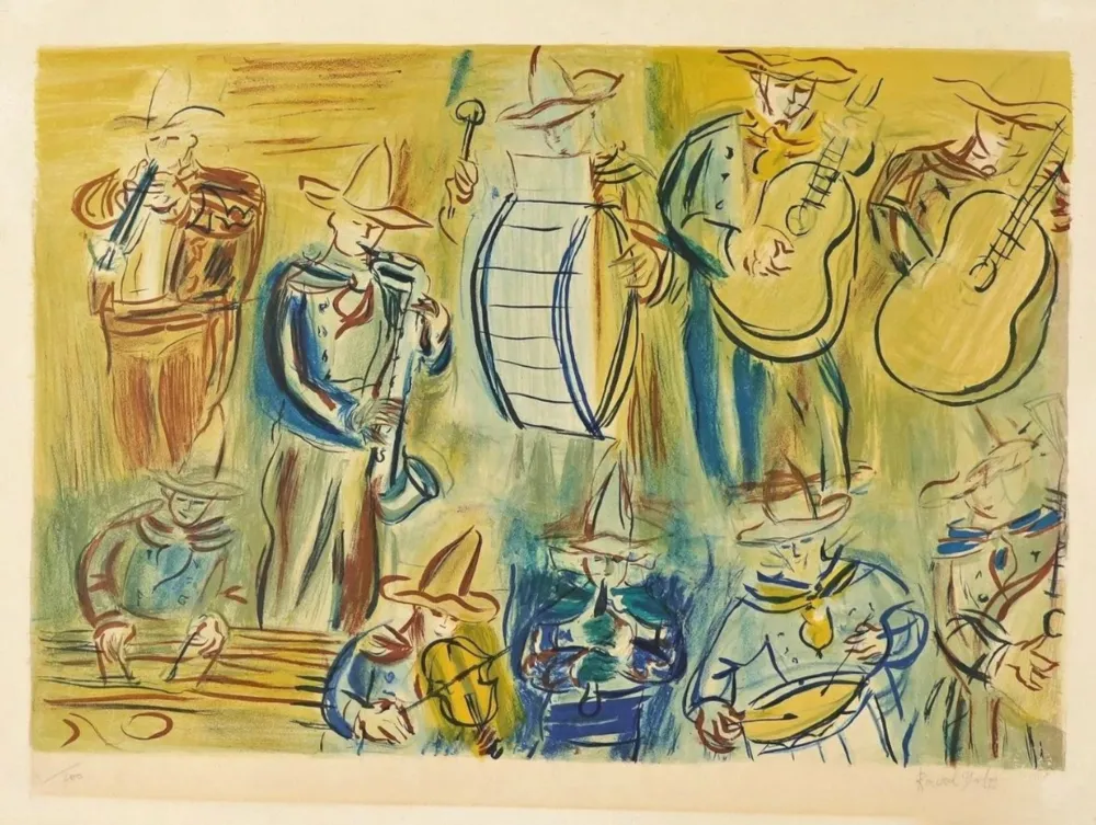 Lithografie Dufy - Orchestra