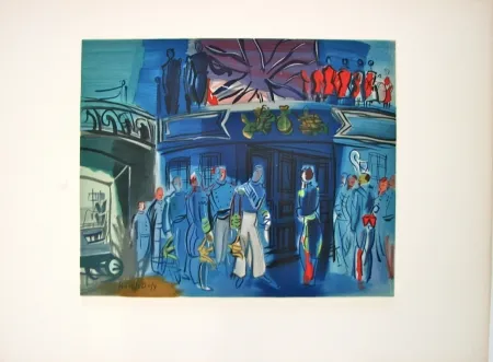 Lithografie Dufy - Réception d’un amiral anglais
