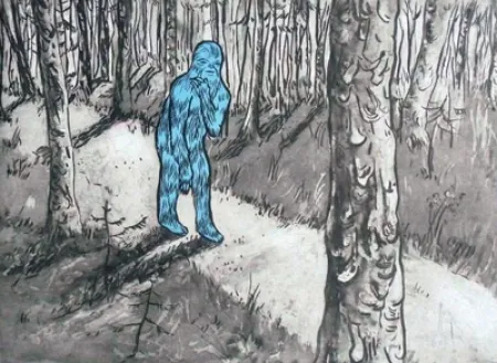 Ets En Aquatint Düne - Garberg