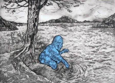 Ets En Aquatint Düne - Spjutmo