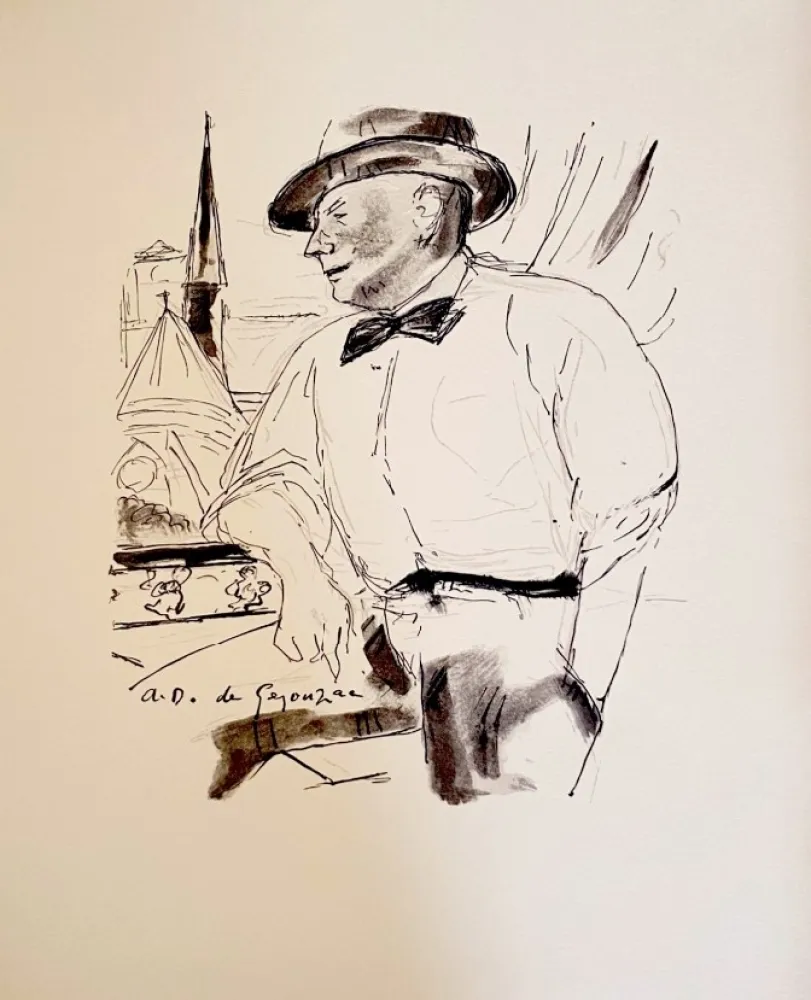 Lithografie Dunoyer De Segonzac - Dig à sa fenêtre