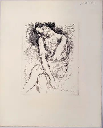 Lithografie Dunoyer De Segonzac - Femme, ca.