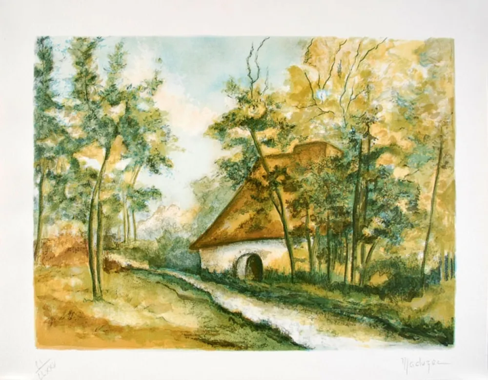 Lithografie Dunoyer De Segonzac - La Chaumière