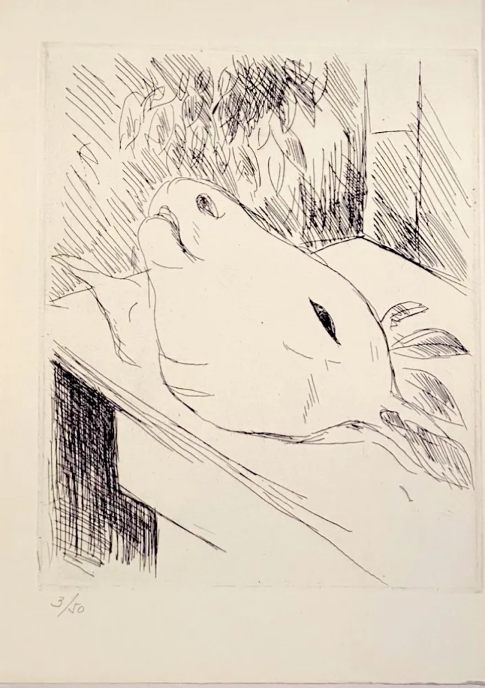 Lithografie Dunoyer De Segonzac - La tête de veau