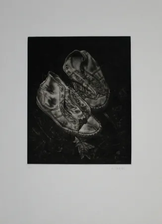 Mezzotint Ebert - Alte Turnschuhe