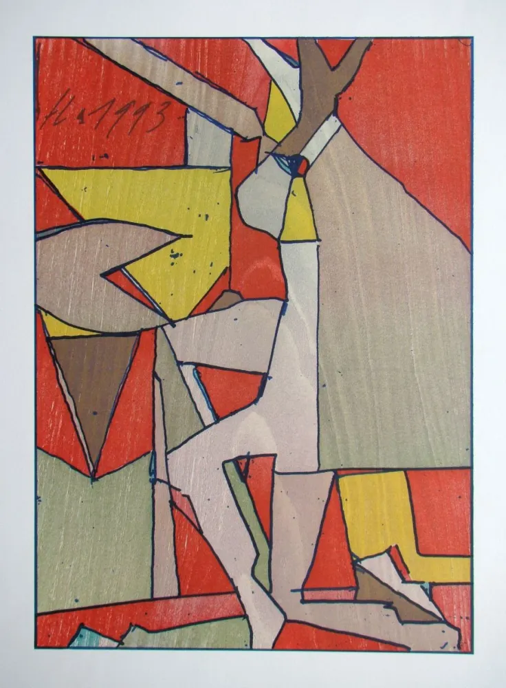 Houtsnede Eggenschwiler - Baummann