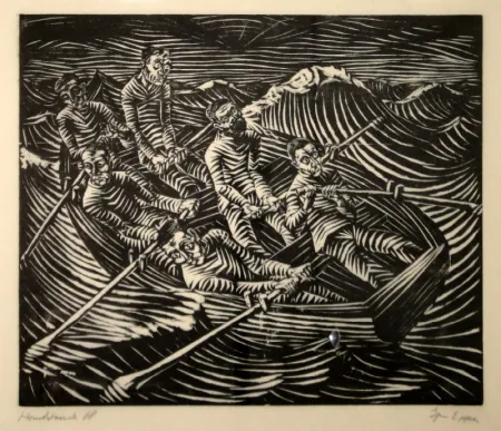 Houtsnede Epper - Rettungsboot I