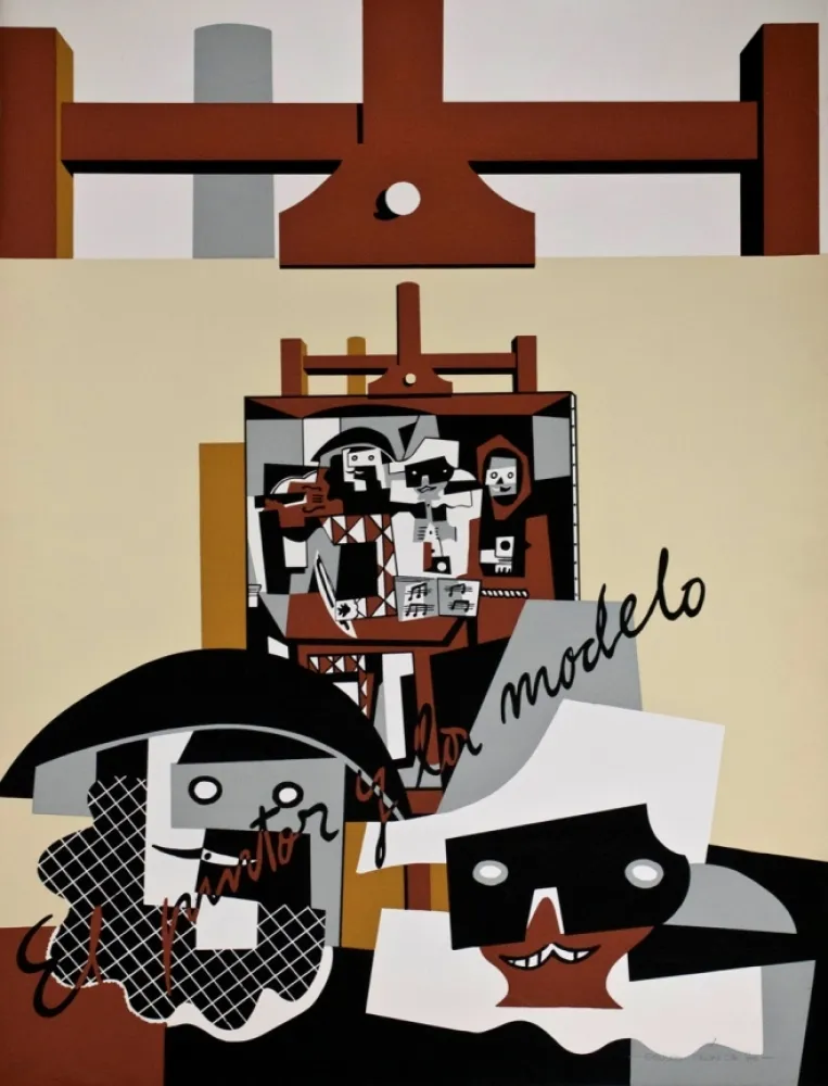 Zeefdruk Equipo Cronica - El pintor y la modelo