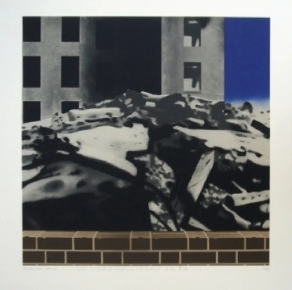 Lithografie Equipo Realidad - PAISAJE-Vista de la Ciudad Unversitaria de Madrid en 1937