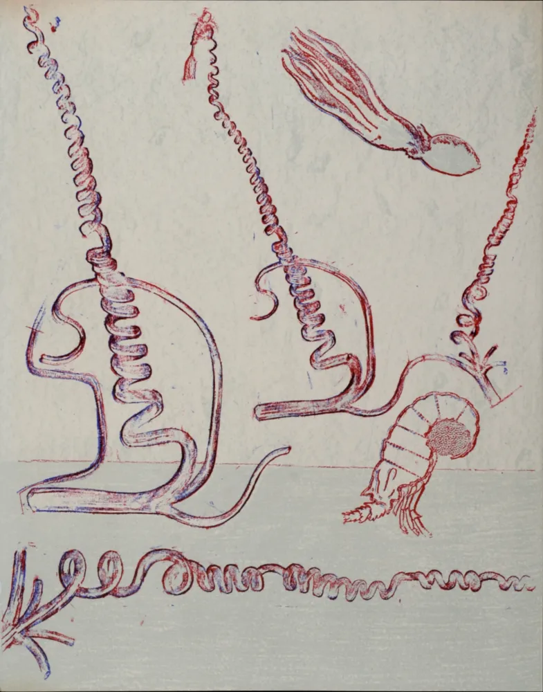 Lithografie Ernst - Composition surréaliste, 1974