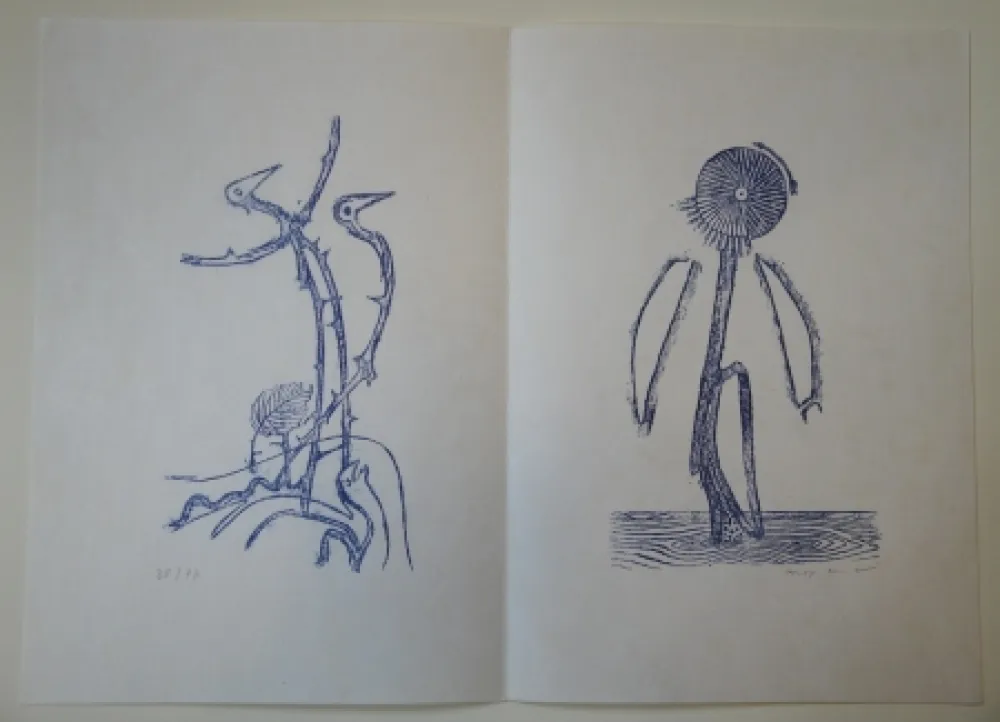 Geïllustreerd Boek Ernst - Max Ernst - Jean Tardieu. 24 Frottagen