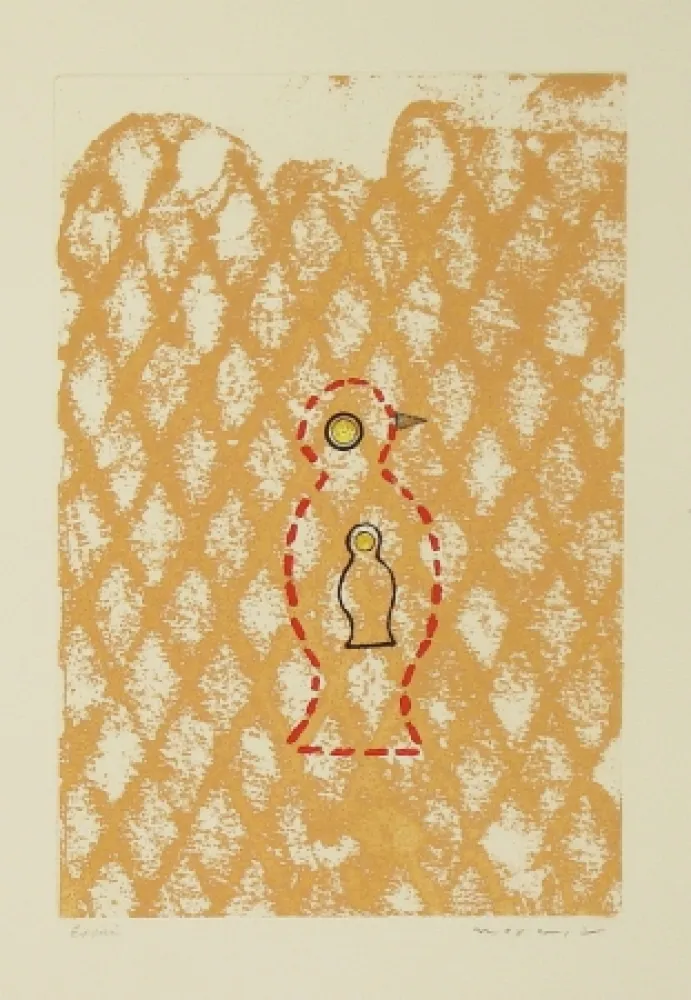 Ets En Aquatint Ernst - Oiseau