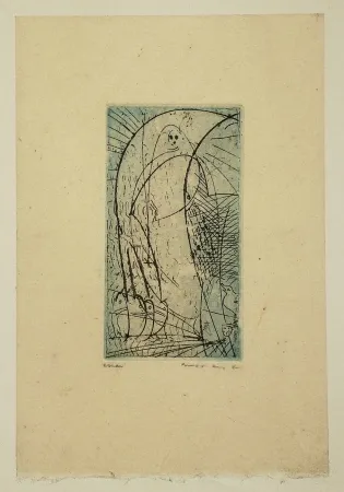 Ets En Aquatint Ernst - Oiseau vierge