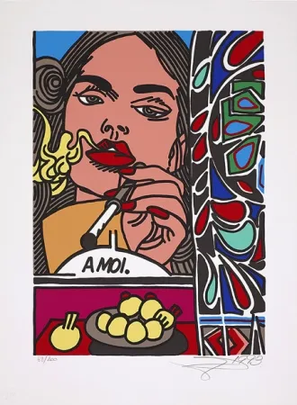 Zeefdruk Erro - La femme fatale (à moi)