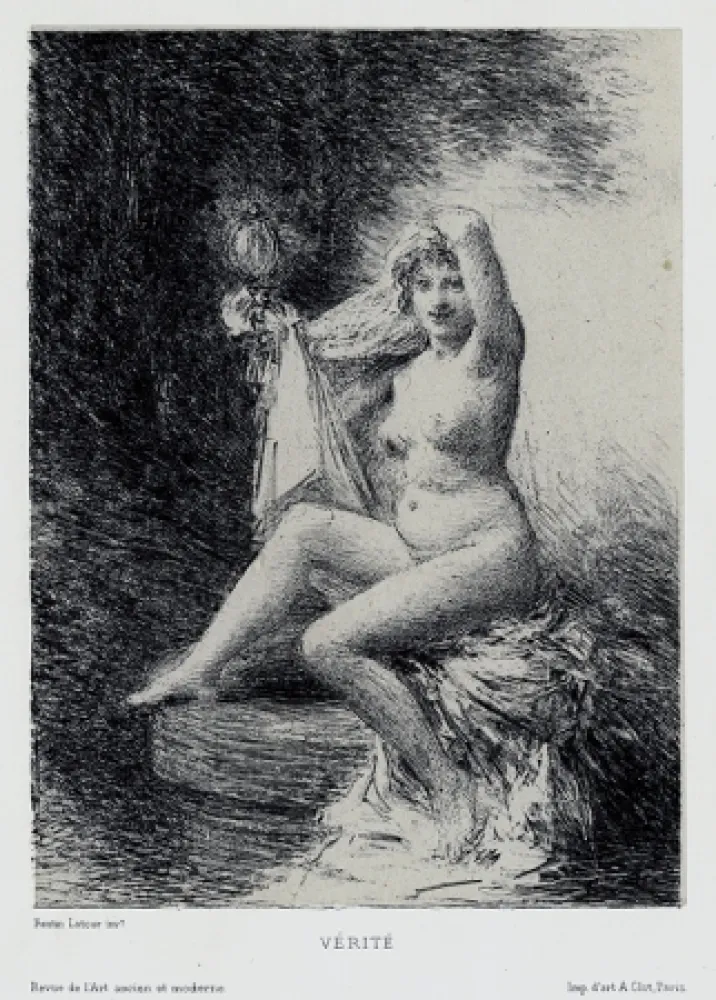 Lithografie Fantin-Latour - Vérité (petite planche)