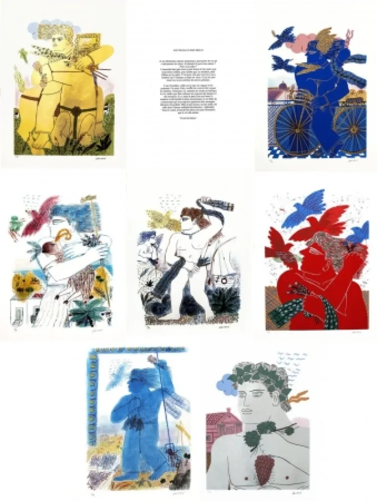 Zeefdruk Fassianos - Les travaux des dieux