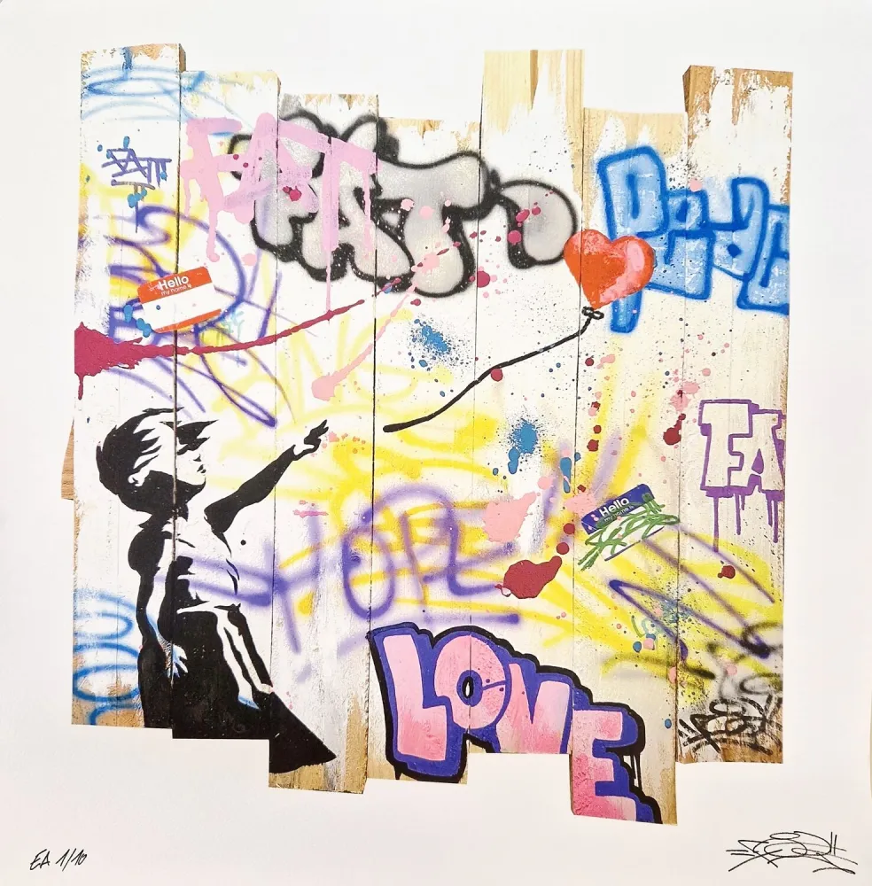 Lithografie Fat - Balloon Girl Palisade