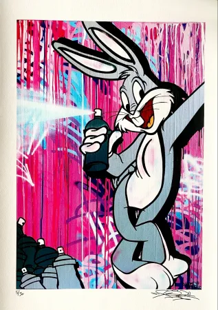 Lithografie Fat - Bugs Bunny