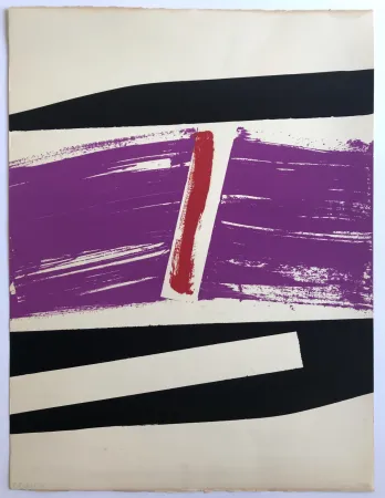 Zeefdruk Fichet - Composition abstraite