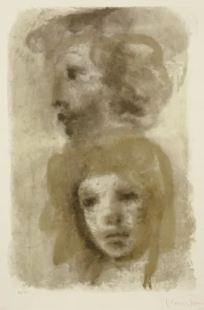 Lithografie Fini - Untitled (two portraits)