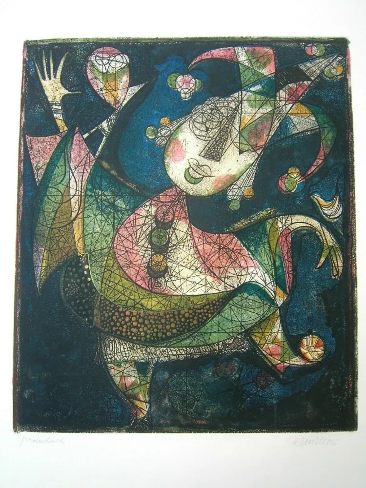 Ets En Aquatint Finsterer - Fridolin I