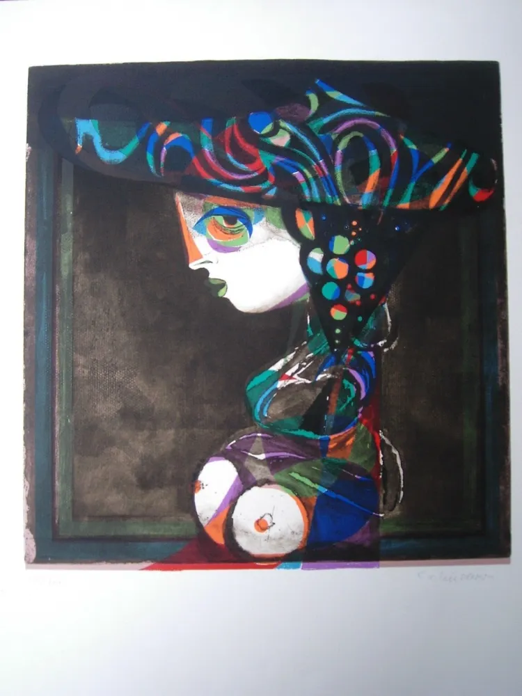 Ets En Aquatint Finsterer - Mme Chl. I