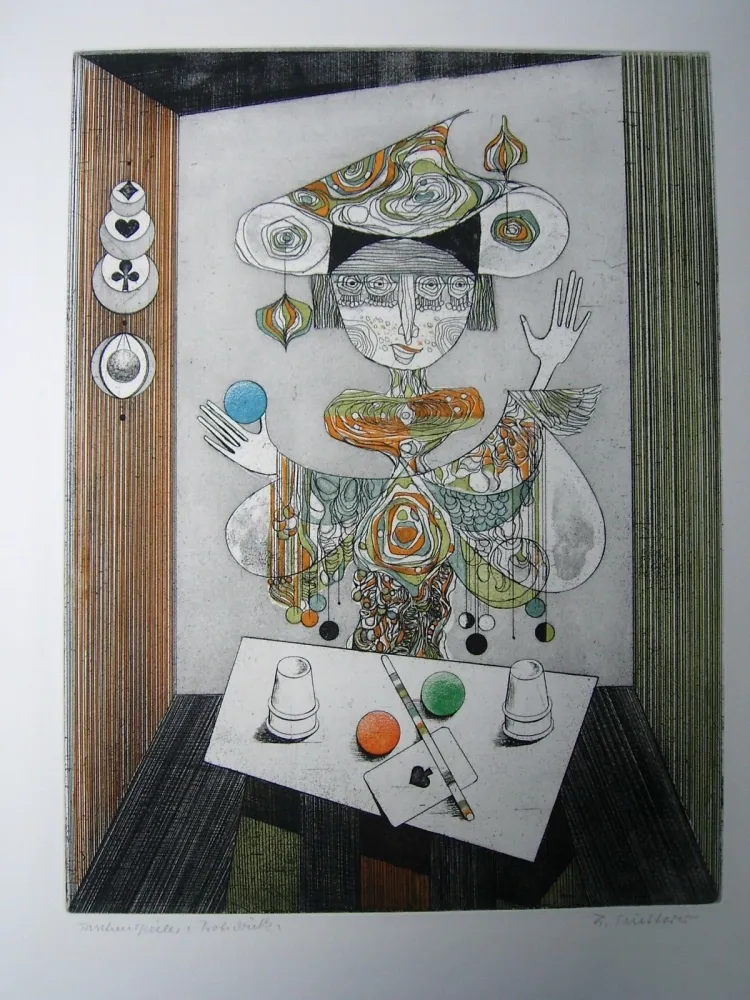 Ets En Aquatint Finsterer - Taschenspieler