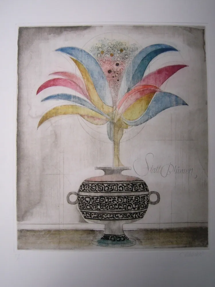 Ets En Aquatint Finsterer - Wunderblume