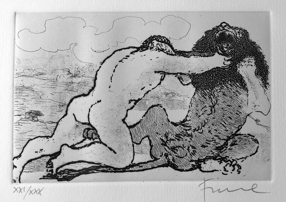 Geïllustreerd Boek Fiume - Cinque acqueforti per i poeti greci tradotti da Salvatore Quasimodo.