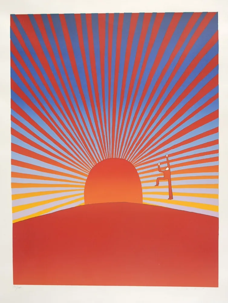 Zeefdruk Folon - Le Poète - The Poet