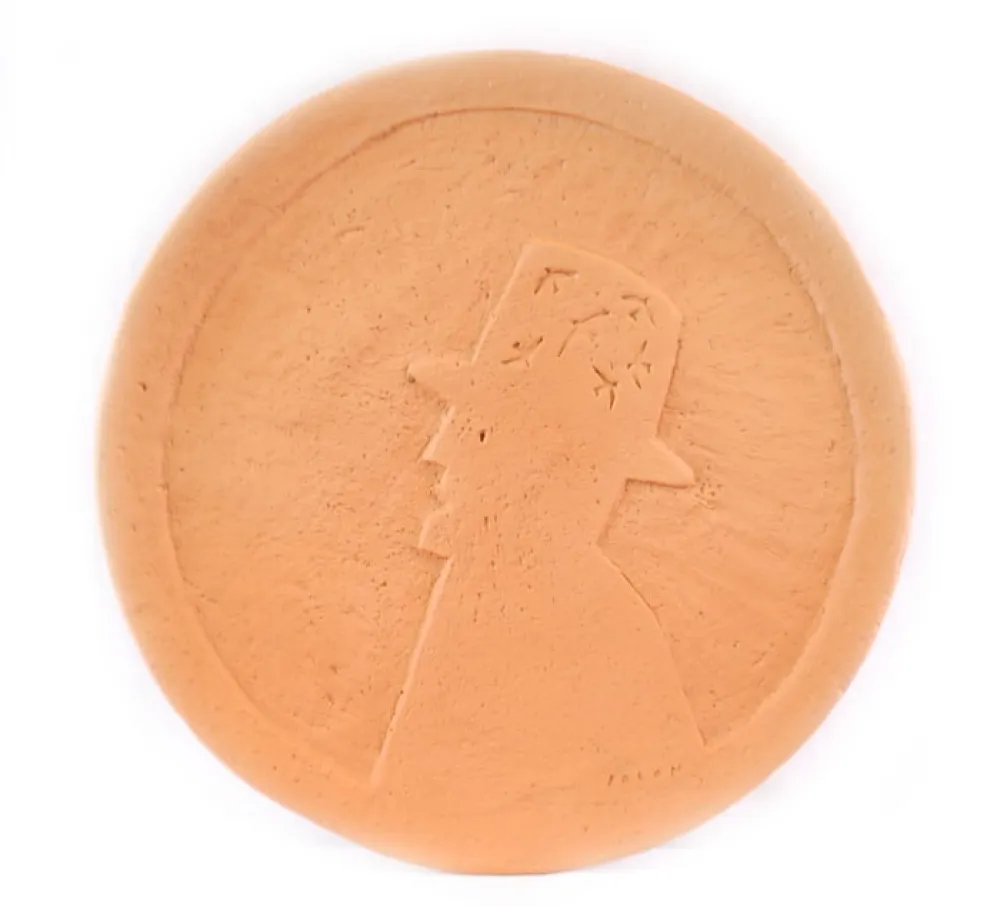 Keramiek Folon - Plate - Man with hat - Personnage au chapeau