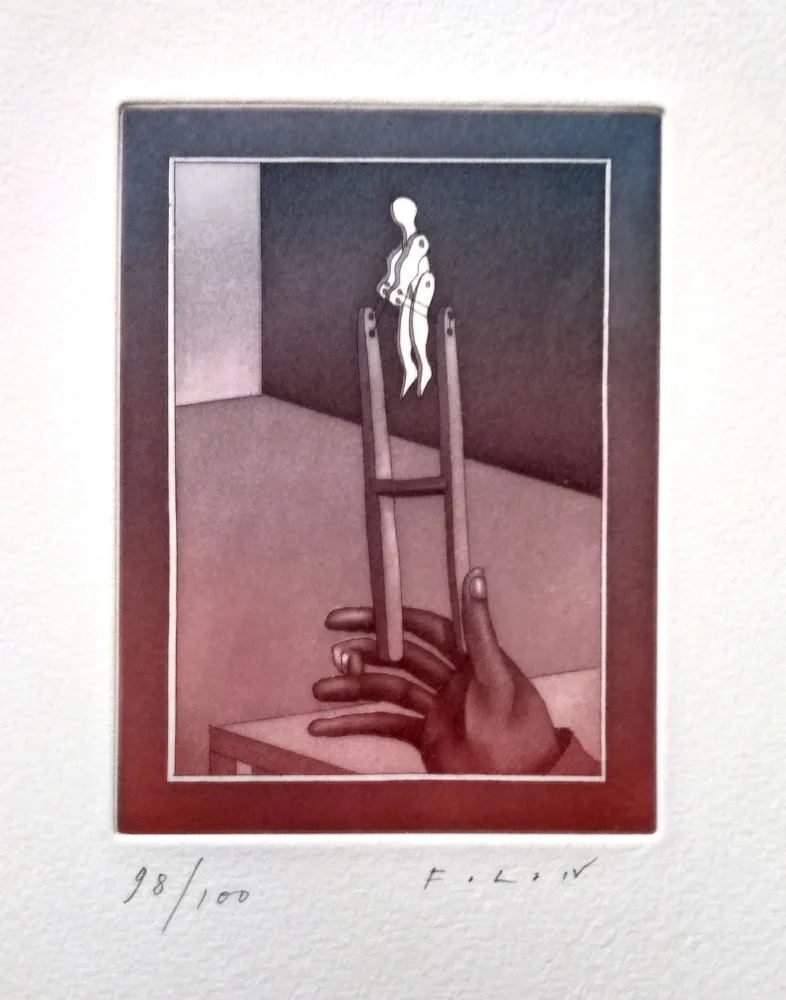 Aquatint Folon - Trecentocinquanta cammelli