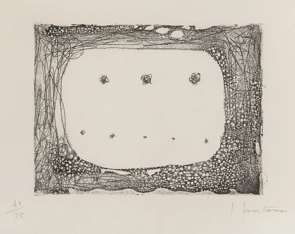 Ets En Aquatint Fontana - L’épée dans l’eau