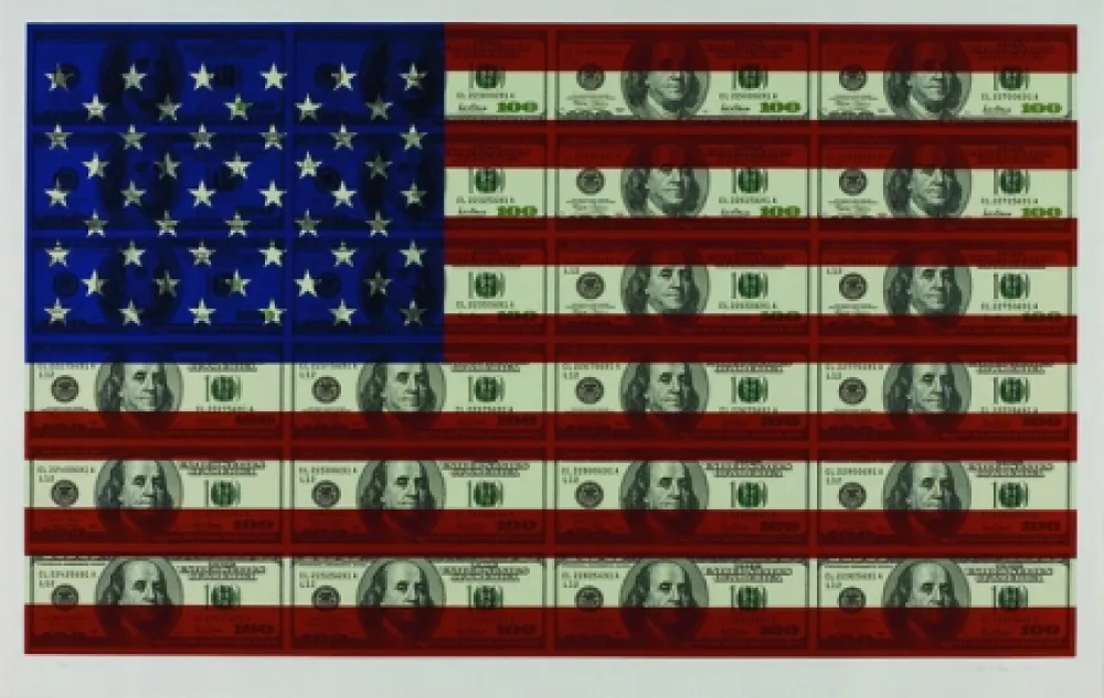 Zeefdruk Gagnon - $100 U.S. Flag