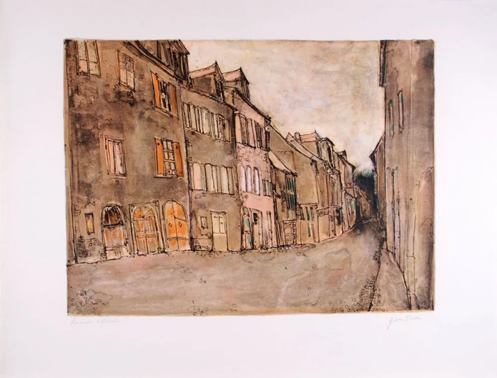 Lithografie Gantner - Vieille Allée