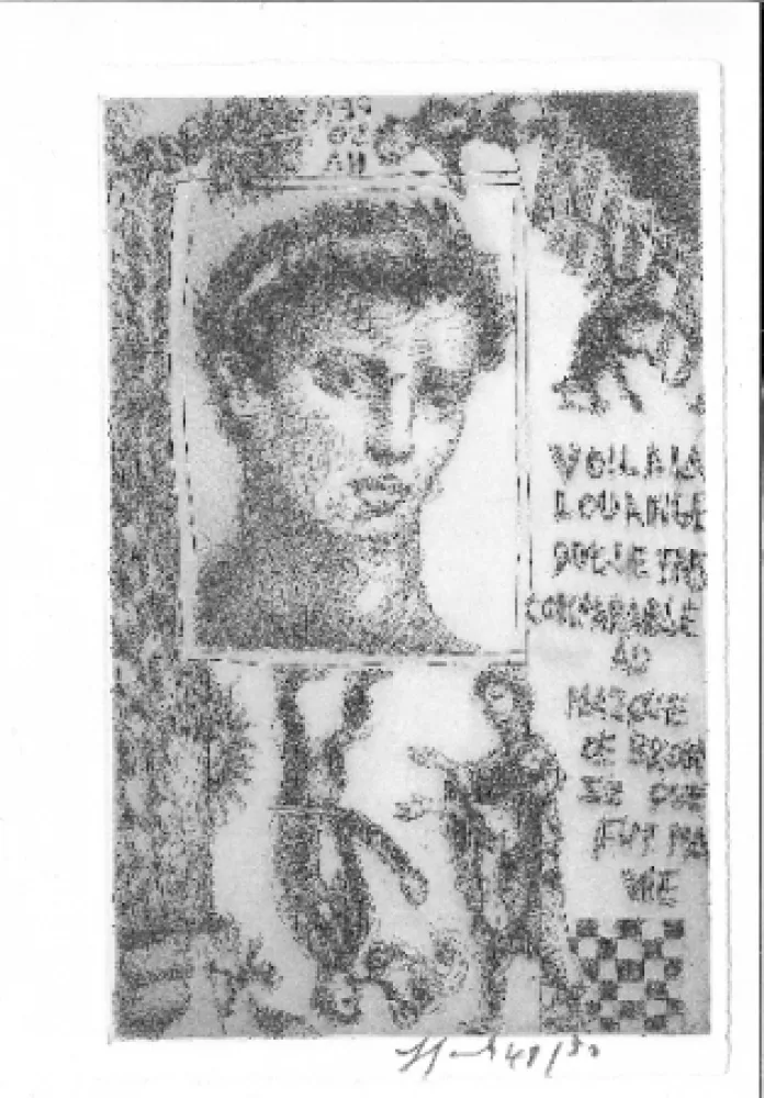 Ets En Aquatint Garouste - Portrait