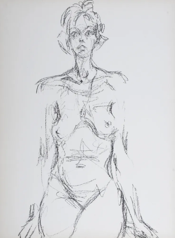 Lithografie Giacometti -  Femme nue, 1961