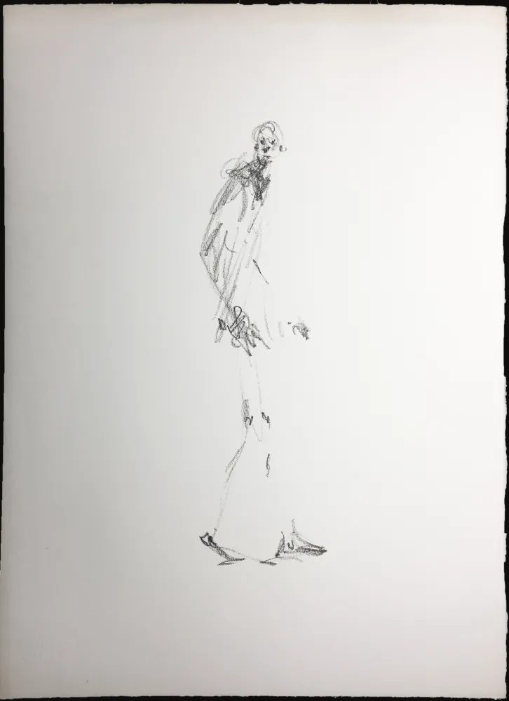 Lithografie Giacometti - L'HOMME QUI MARCHE. Lithographie pour 