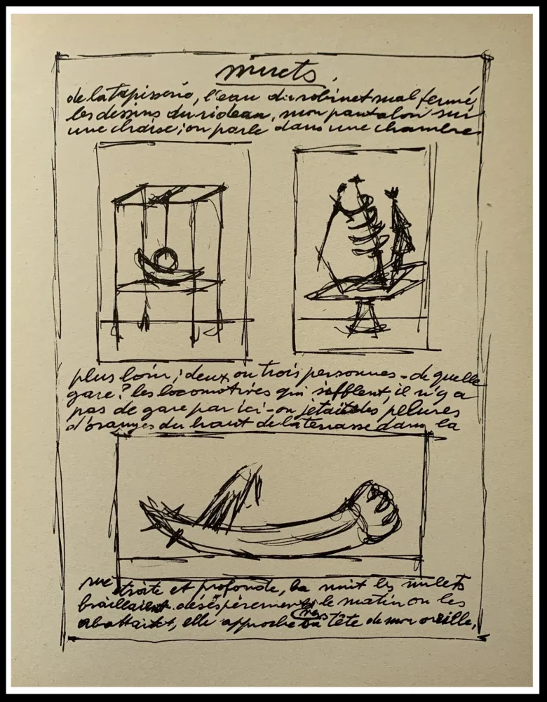 Lithografie Giacometti - OBJETS MOBILES ET MUETS II