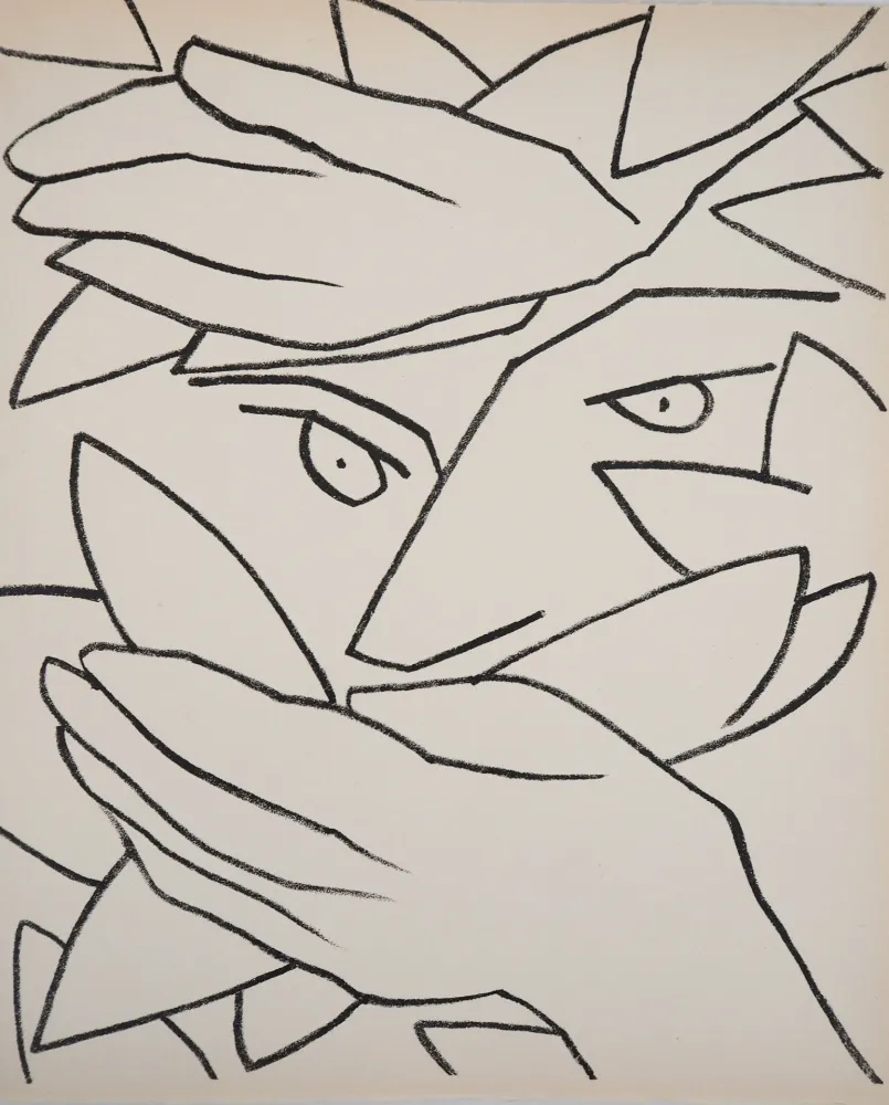 Lithografie Gilot - L'homme camouflé