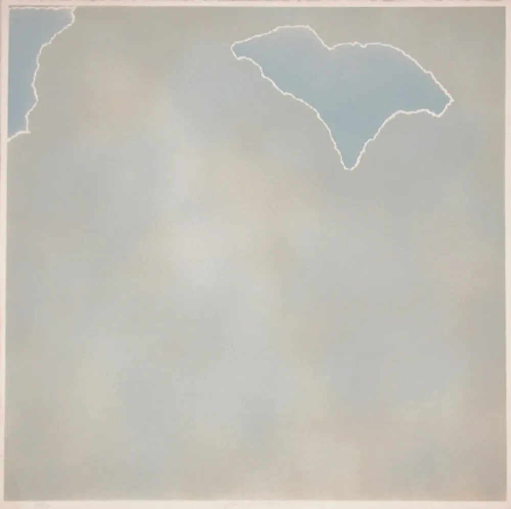 Lithografie Goode - Untitled (blue paper clouds)