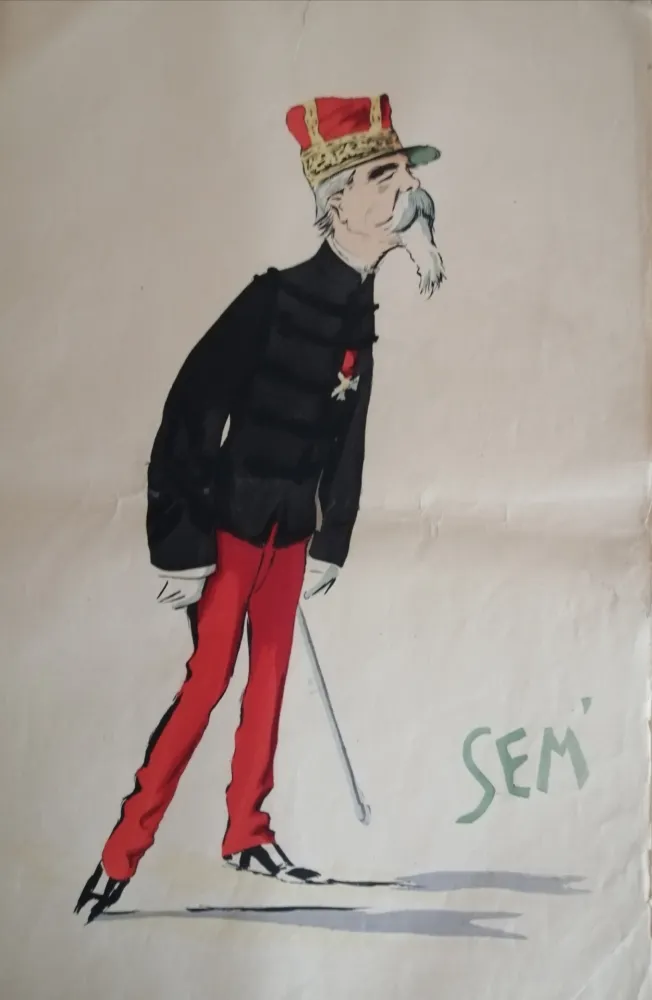 Lithografie Goursat - SEM - Caricature Album Marseillais