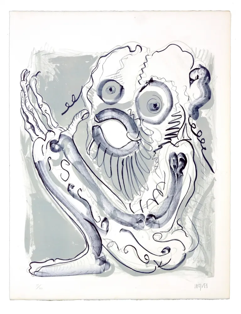 Lithografie Grinberg -  Le changement en petit prophète