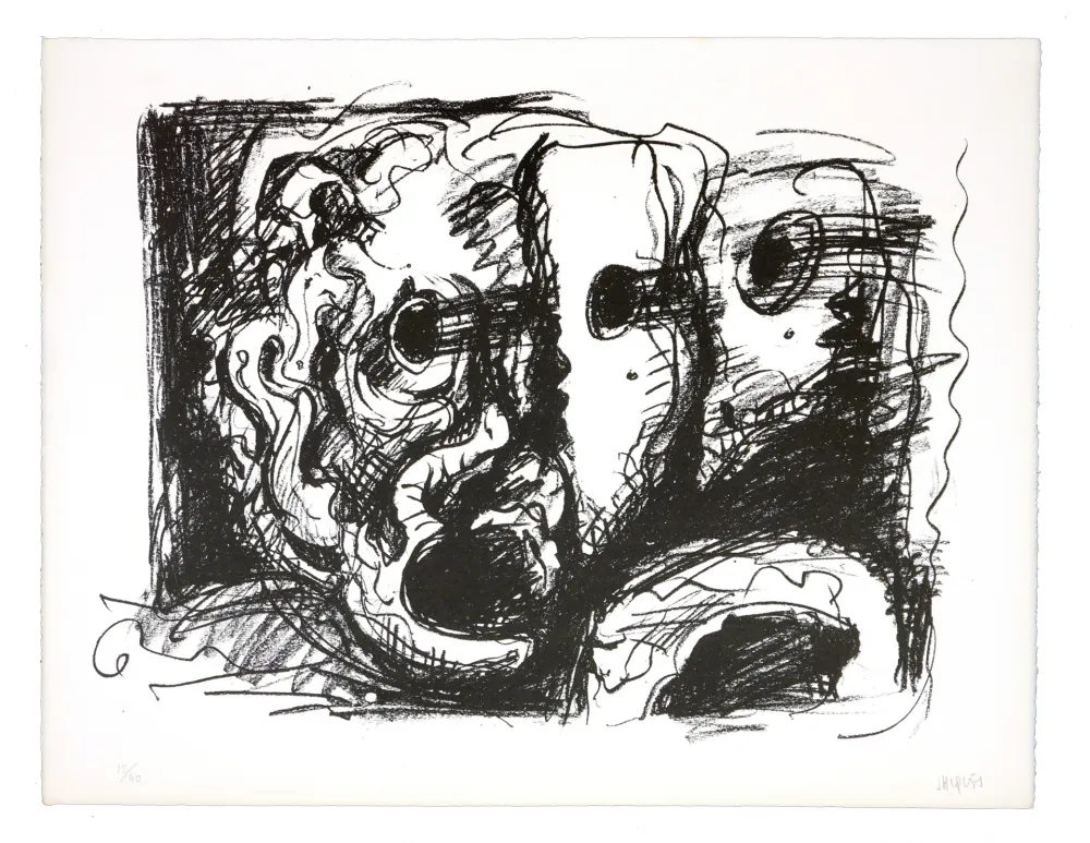 Lithografie Grinberg - Le changement en tragédie (schizophrénie grecque)