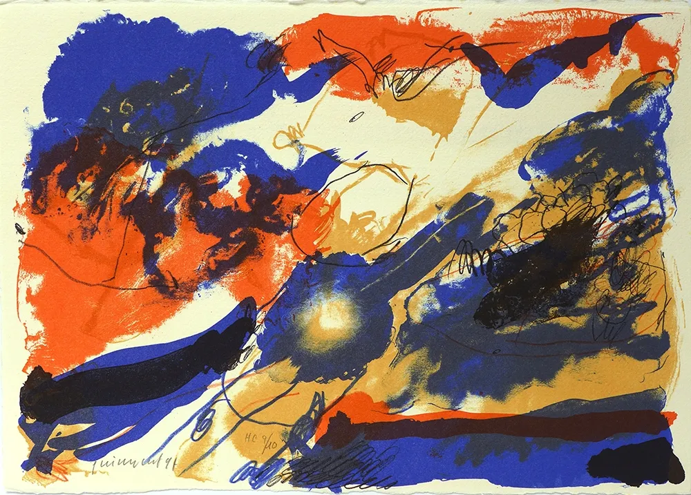 Lithografie Guinovart - Des dels blaus