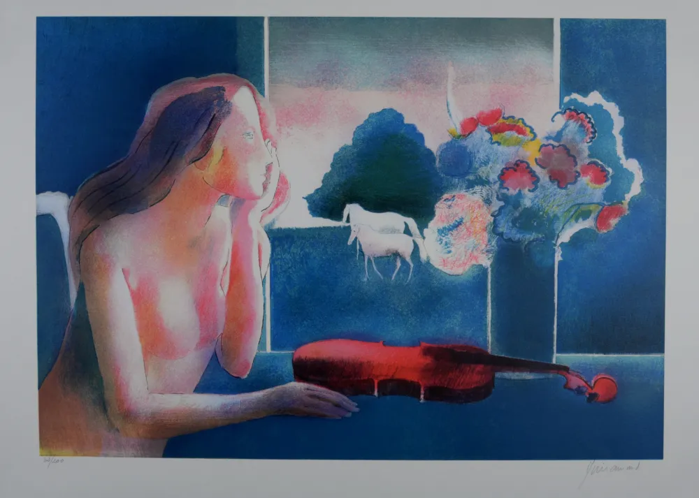 Lithografie Guiramand - Le soir, 1984 - Hand-Signed