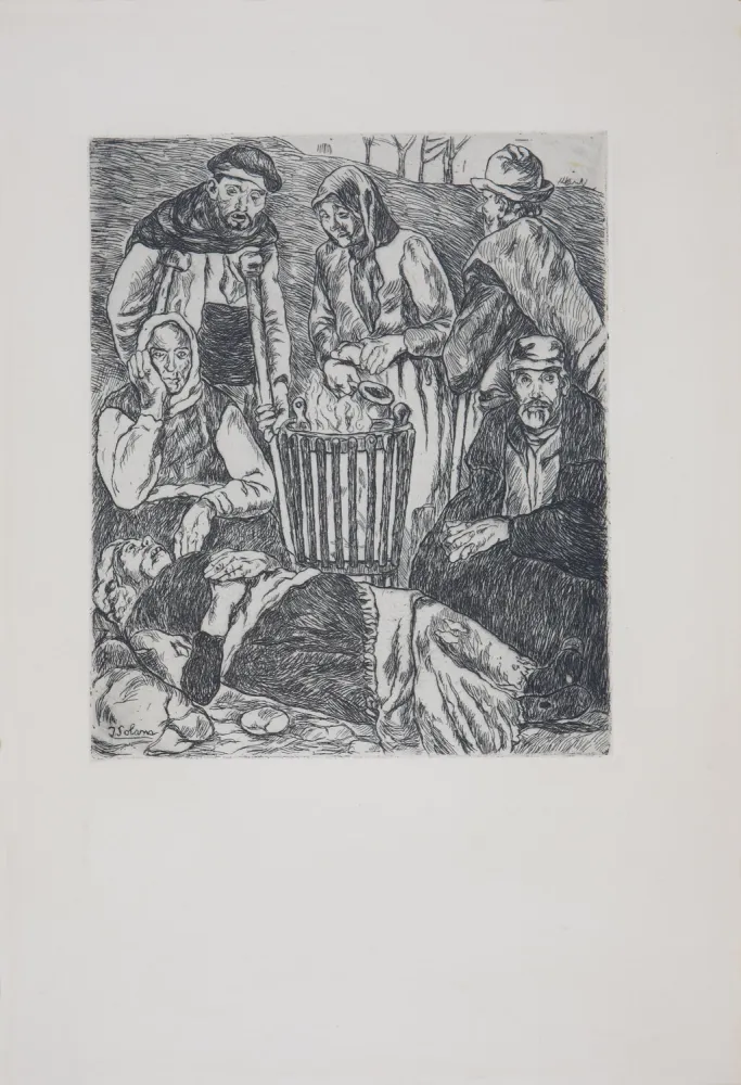 Ets Gutiérrez Solana  - Mendigos calentándose